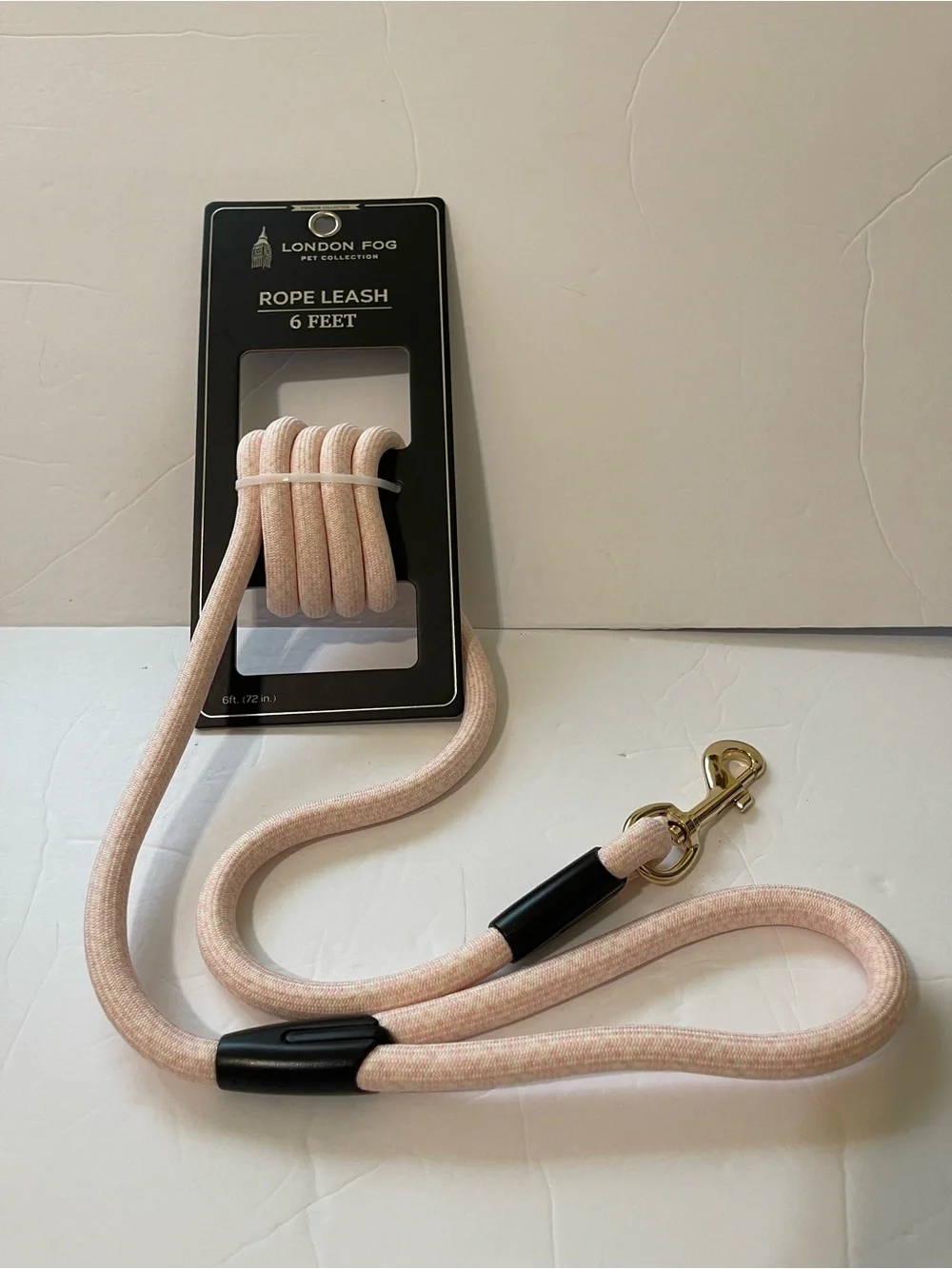 London Fog Pink Rope Leash 6 Feet - NWT **
